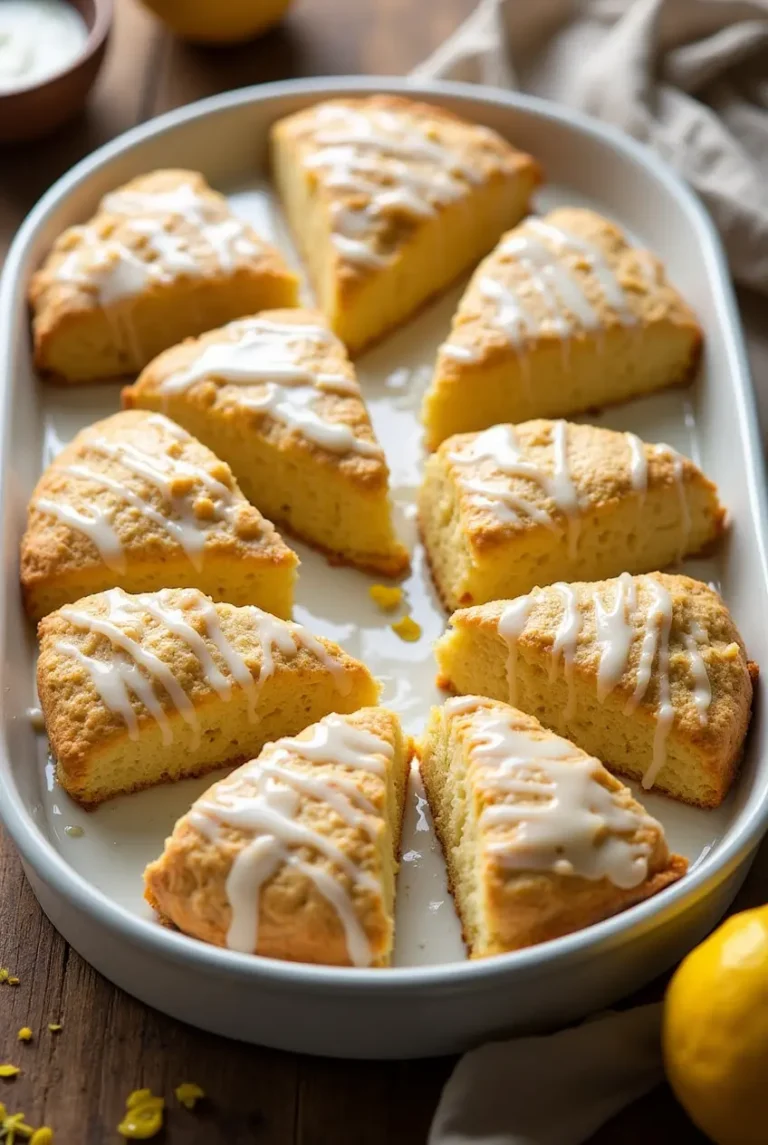 Lemon Scones Easy Recipe & Lemon Glaze