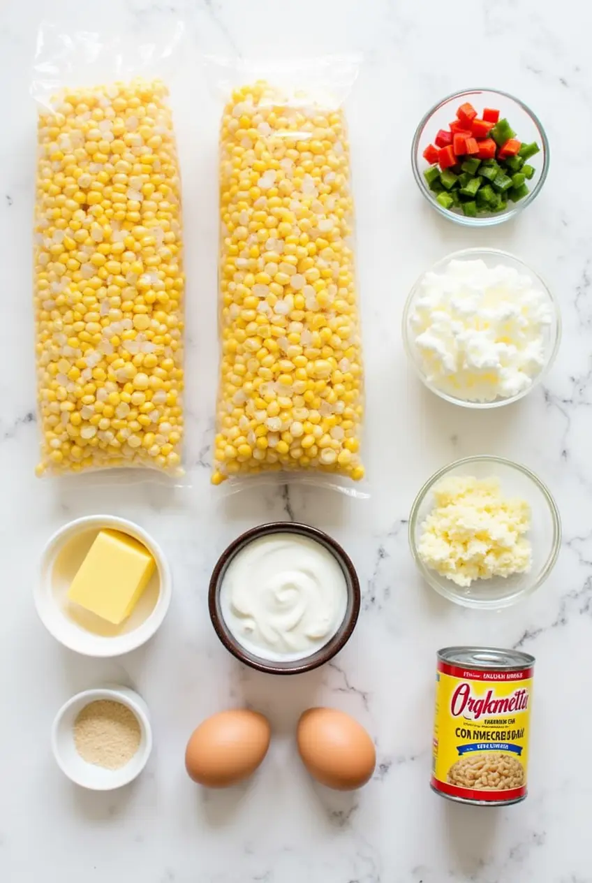 Ingredients for Mexican Corn Casserole